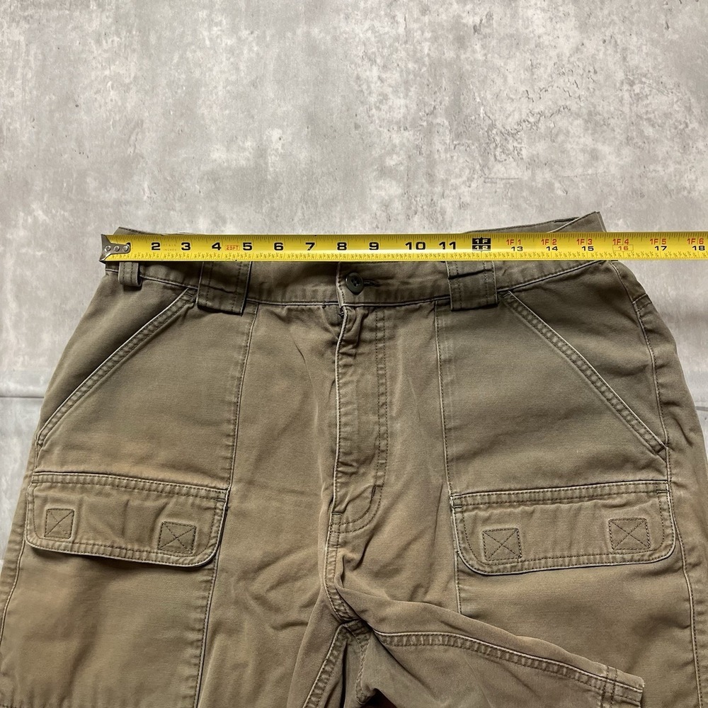 Eddie Bauer Shorts Mens 34 Green Cargo Outdoor Hiking Nylon Blend Zip Pocket - Picture 7 of 9
